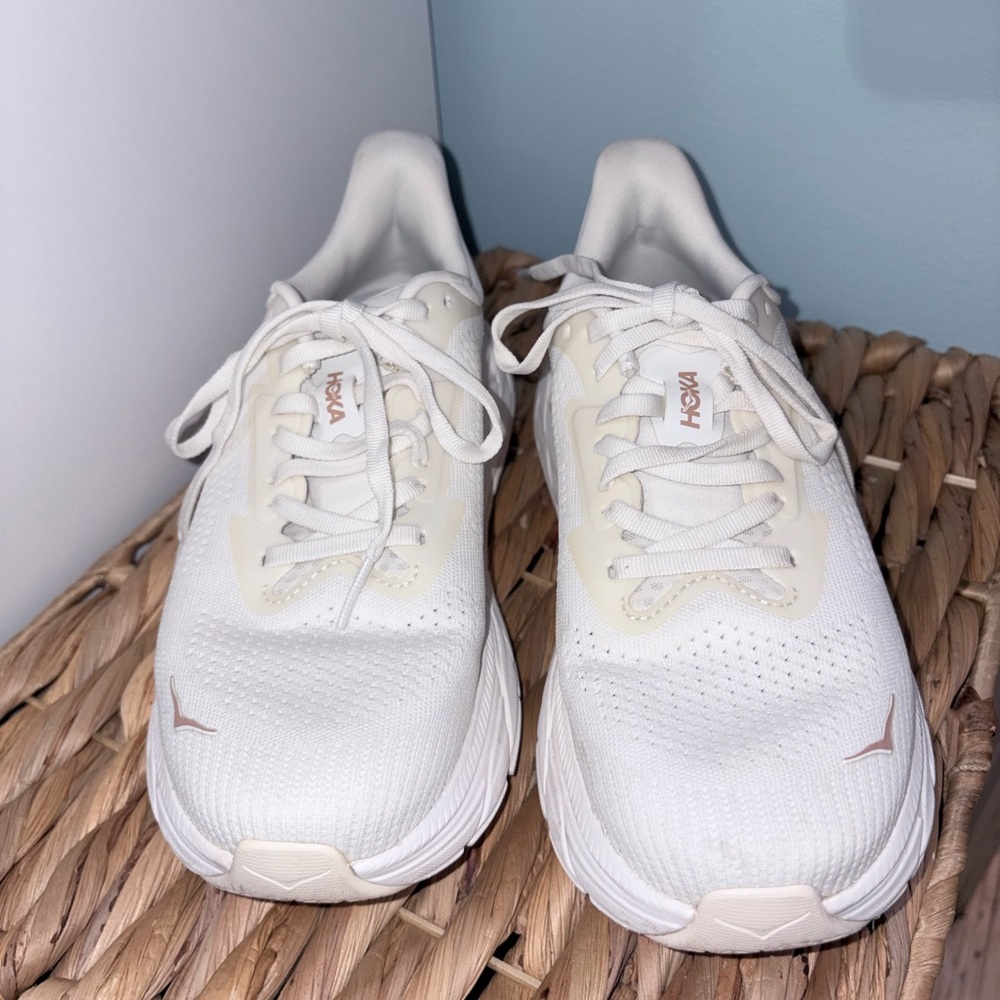 Hoka Cream Running Shoes